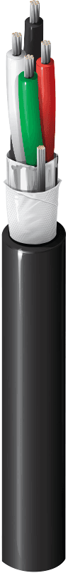 Belden 5202F1 010, Multi Conductor 4C 16 AWG PVC FS PVC Black