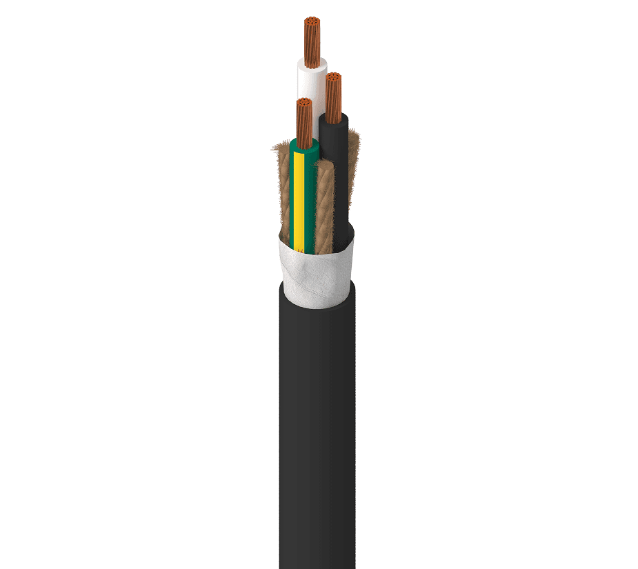 Belden 19349 010, Portable Cordage Type SJT 3C 16 AWG PVC, Black Jacket