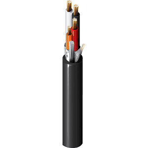 Belden 1526A 010, Power Limited Tray Cable 1 Triad 20 AWG 300V PVC, Black Jacket