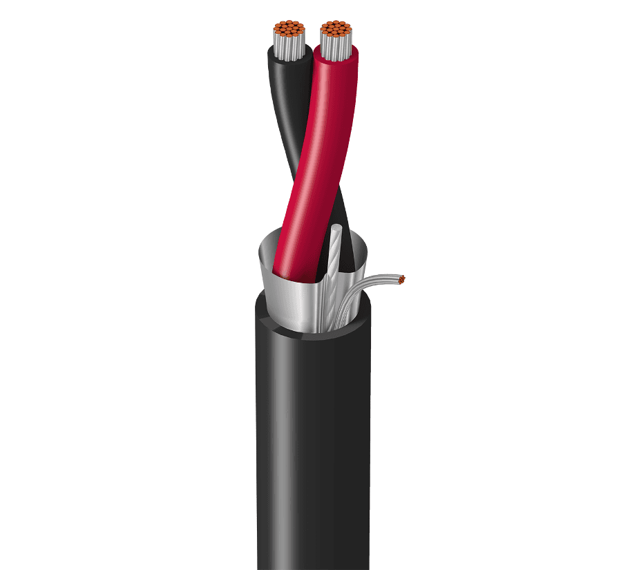 Belden 9318 060U, Power Limited Tray Cable 1 Pair 18 AWG 300V PVC, Chrome Jacket