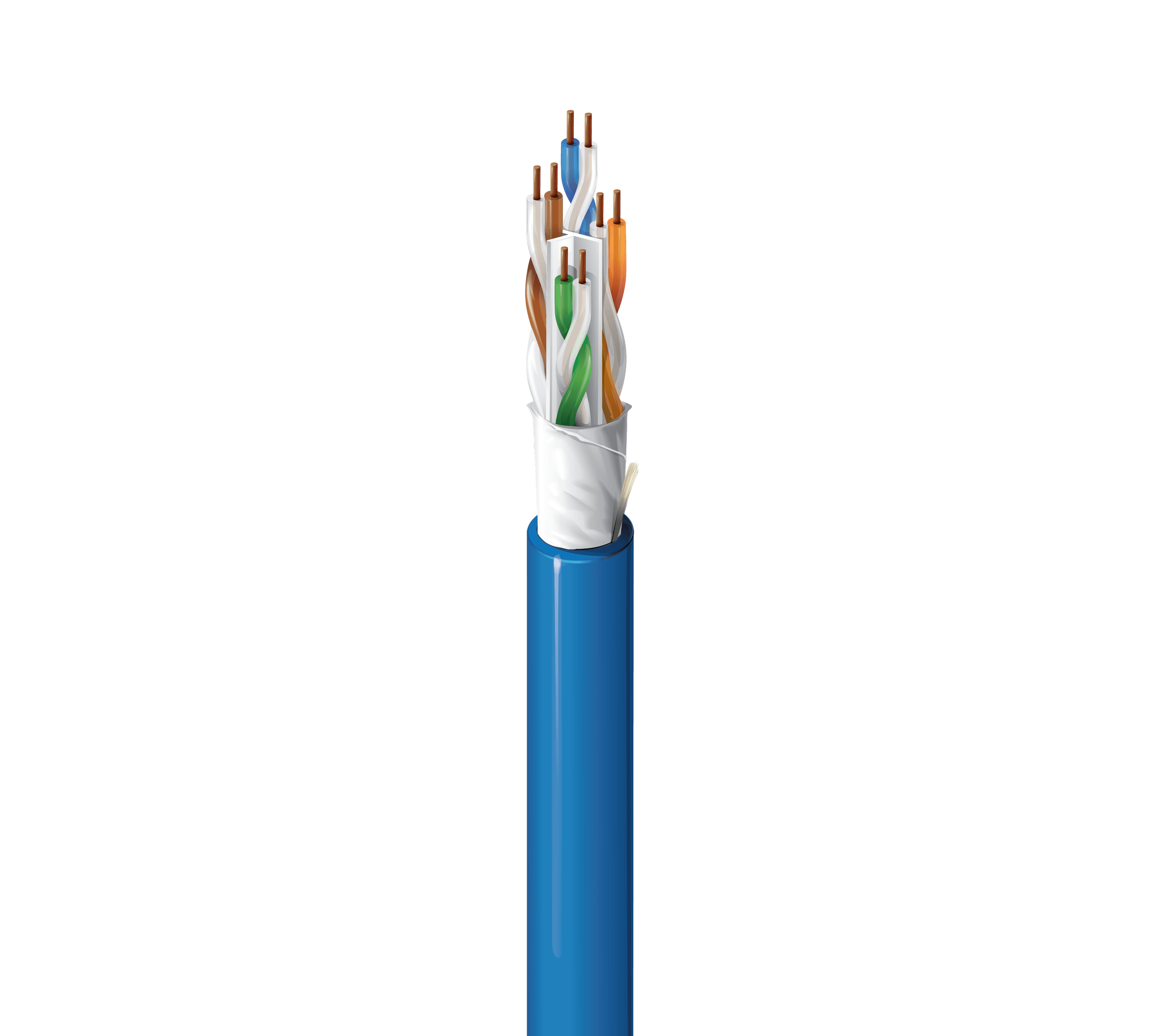 Belden 10GXW13 003, CAT6A 4PR #23 U UTP CMP ORG, Orange Jacket