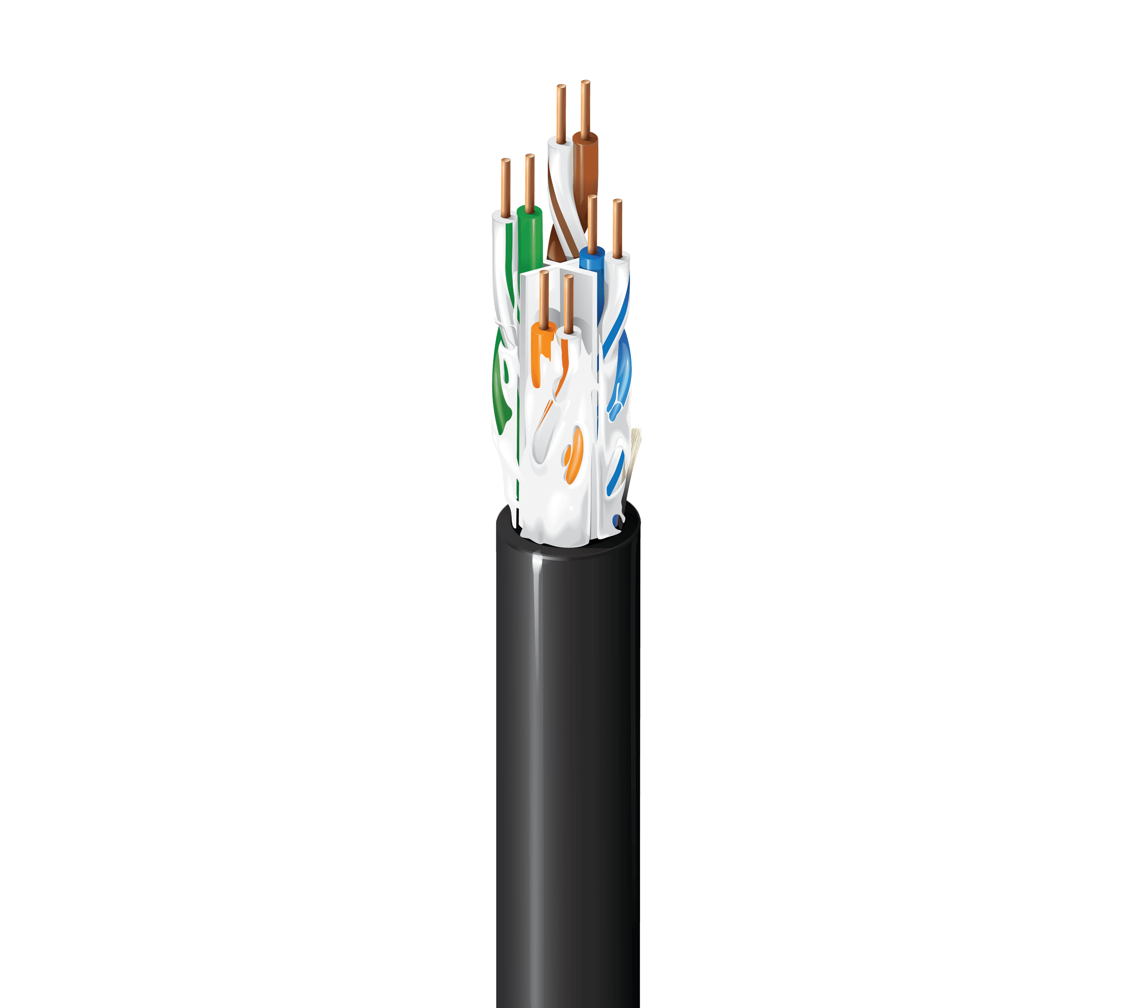 Belden 2143A 010, UTP Cat 6A CMP 23 4P Solid Bare Copper PVC