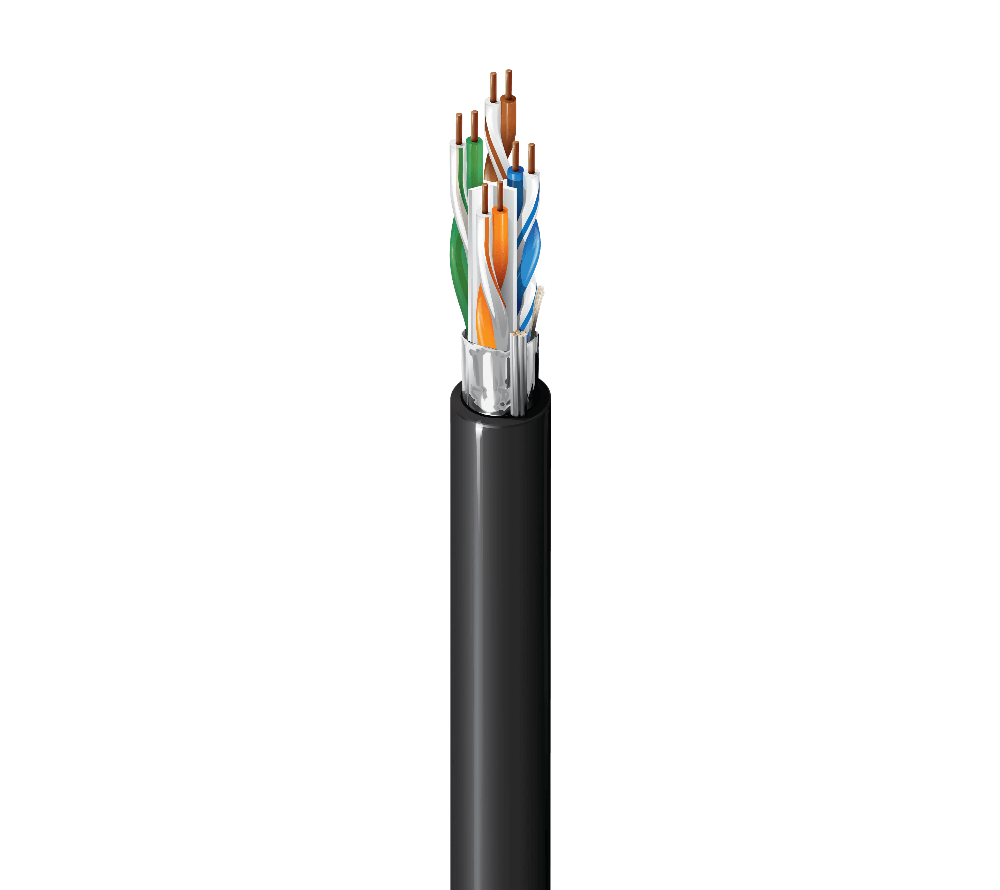 Belden 2412FS 010, 23 4P F UTP CAT6 CMR PVC Black Jacket
