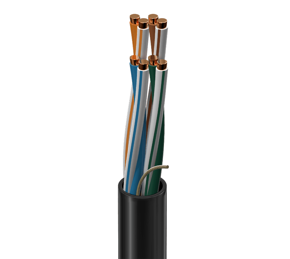 Belden 7922A 010, UTP Cat 5E CMR 4 PAIR 22 AWG Black Jacket