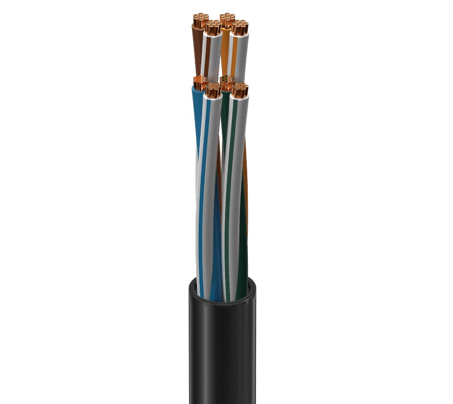 Belden 7930A 010, Cat 5e 4 Pairs 24 AWG PVC Jacket, Black Jacket