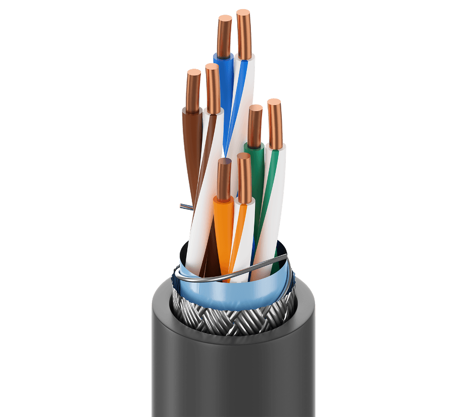 Belden 7921A 006, CAT5E 4 PAIR 24 AWG STP CMR Blue JK