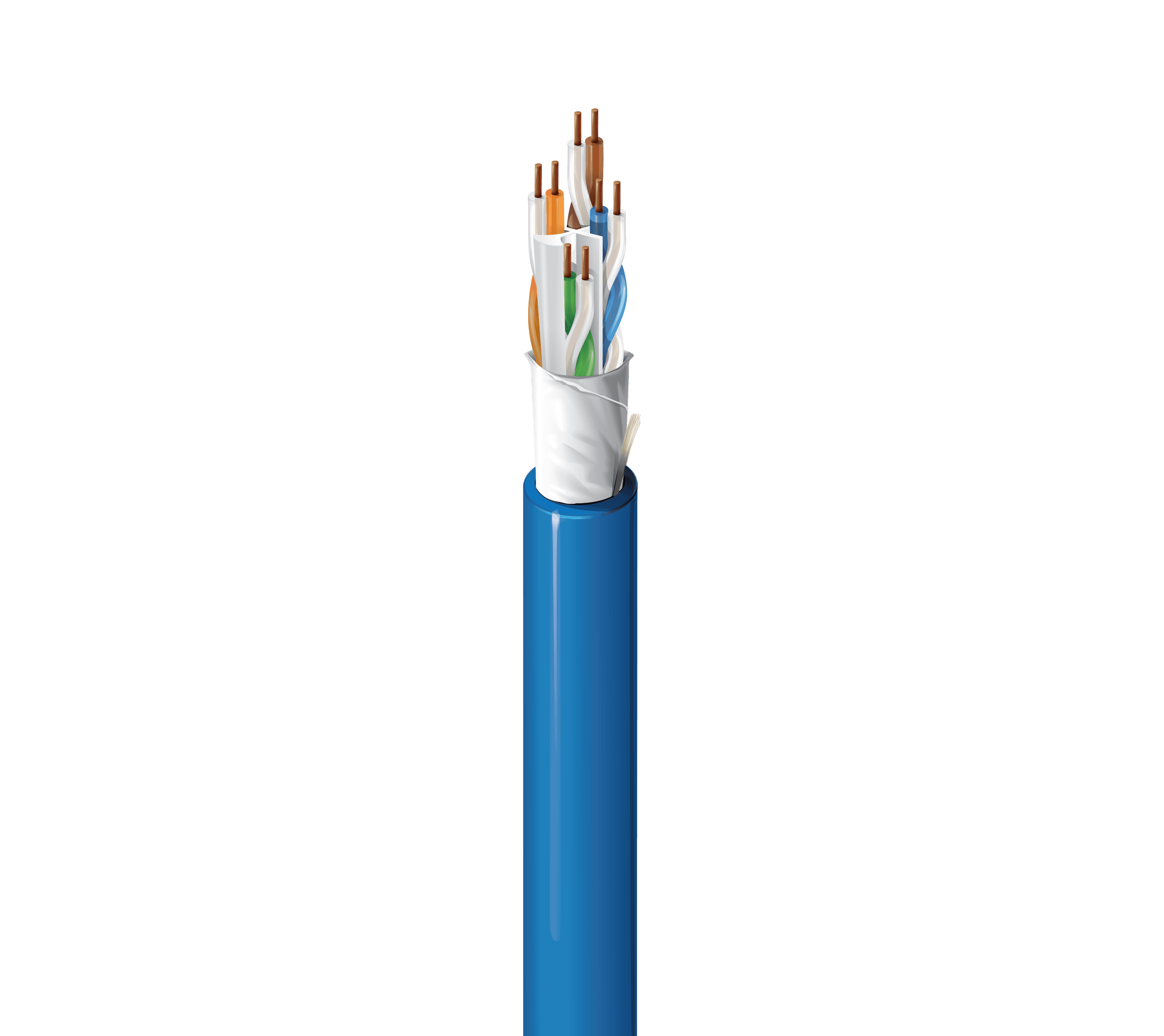 Belden 10GXS12005A1000, Copper Cable Cat6A 4PR 23 AWG CMR Green