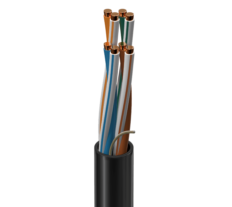 Belden 7918A 010, Cat 5e 4 Pairs 24 AWG PVC Jacket, Black Jacket