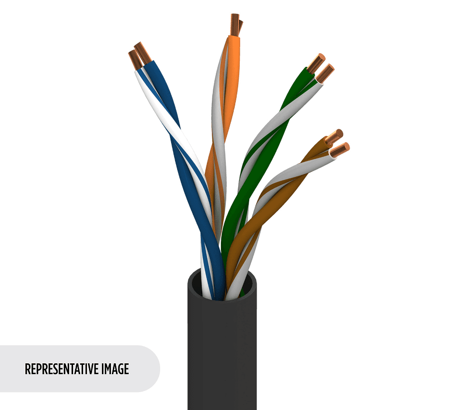 Belden 7923A 010, Cat 5e 4 Pairs 24 AWG PVC Jacket, Black Jacket
