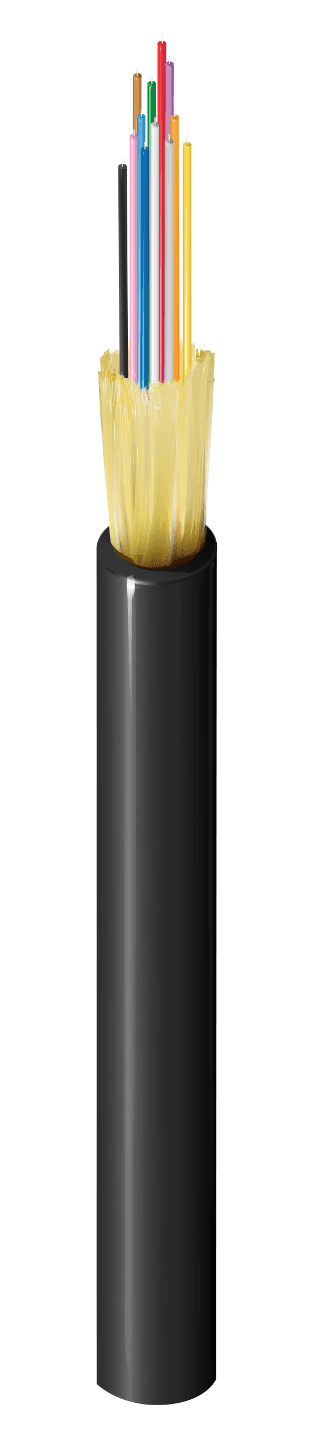 Belden FD3D012P9, 12 F FX OM3 OFNP Plenum Fiber Cable Black Jacket