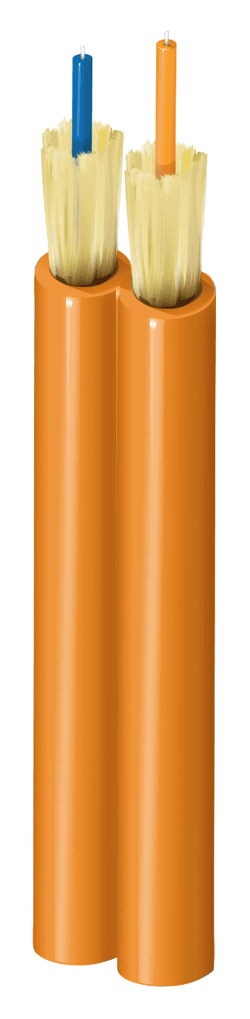 Belden FI1I002PC, 2 F Indoor OM1 Plenum Zipcord 3.0MM Orange