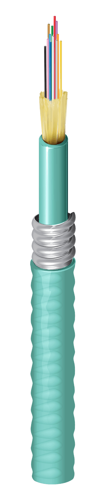 Belden FI3D012A9, 12 F FX Indoor TB Cable OM3 OFCP Aqua Jacket