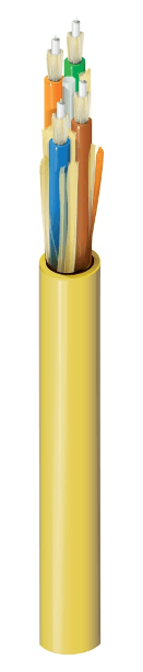 Belden FISB004PB, 4 F FX Indoor Breakout Cable OS2 OFNP 2.0MM