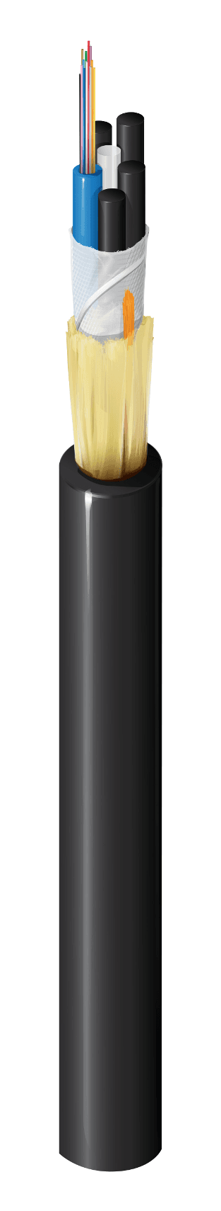 Belden FSSL012ND, 12 F FX OS2 Outdoor OSP Dry Tube Black Jacket