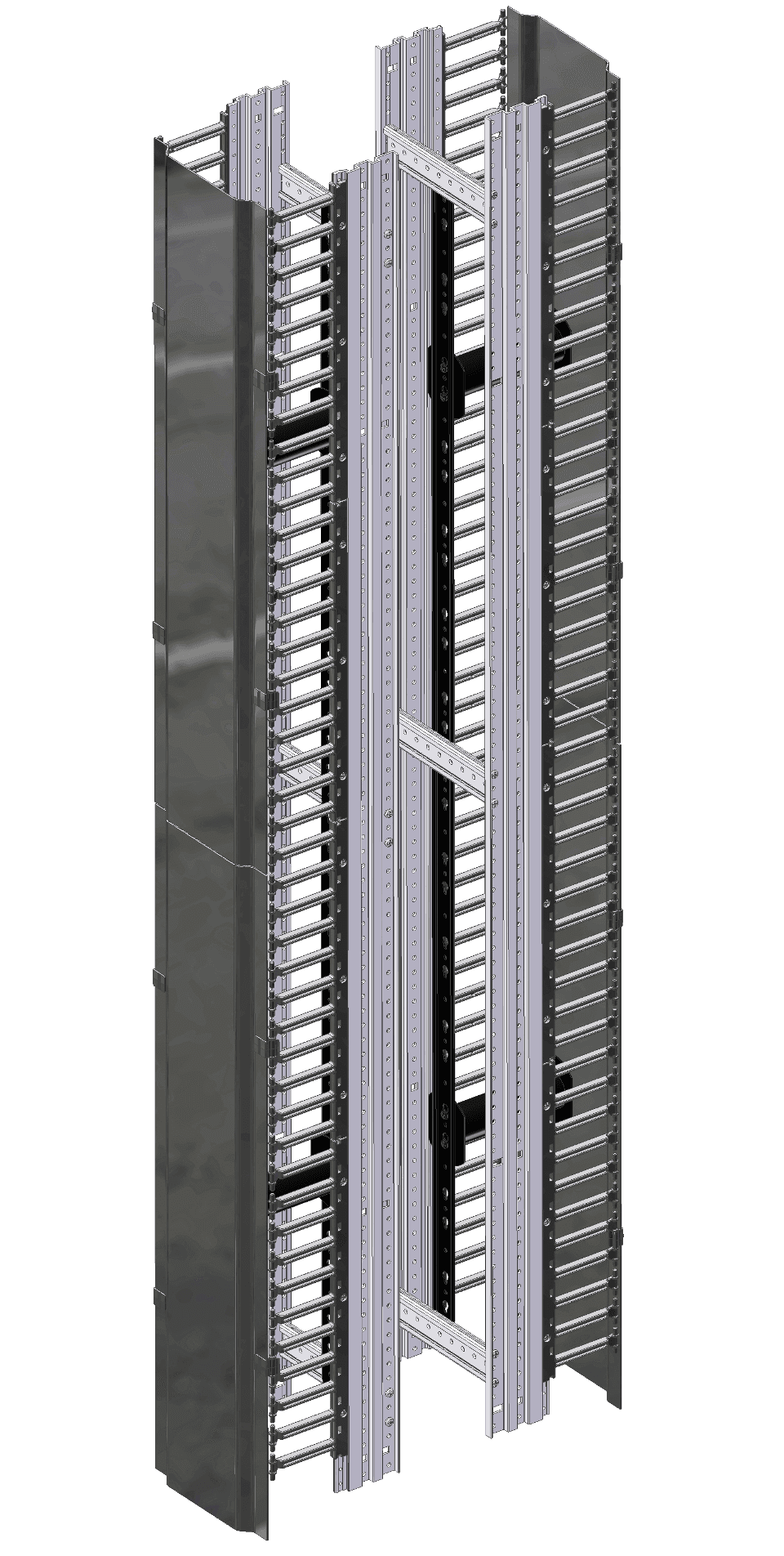 Belden BHVHH03, Double Sided Vertical Cable Manager 3 5/8W x 84H