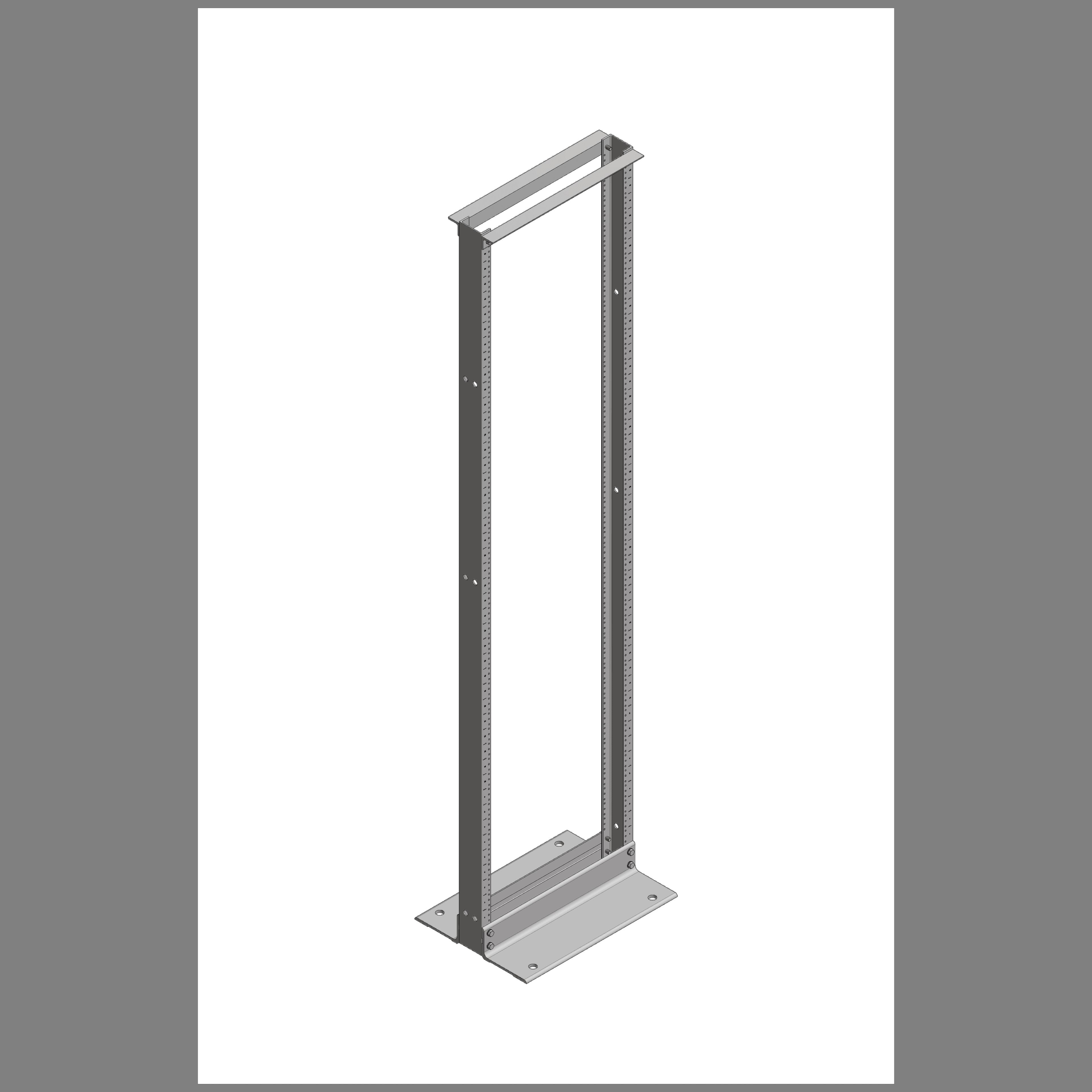 Belden BHRR194, Aluminum 2 Post Knockdown 84 Relay Rack 19in