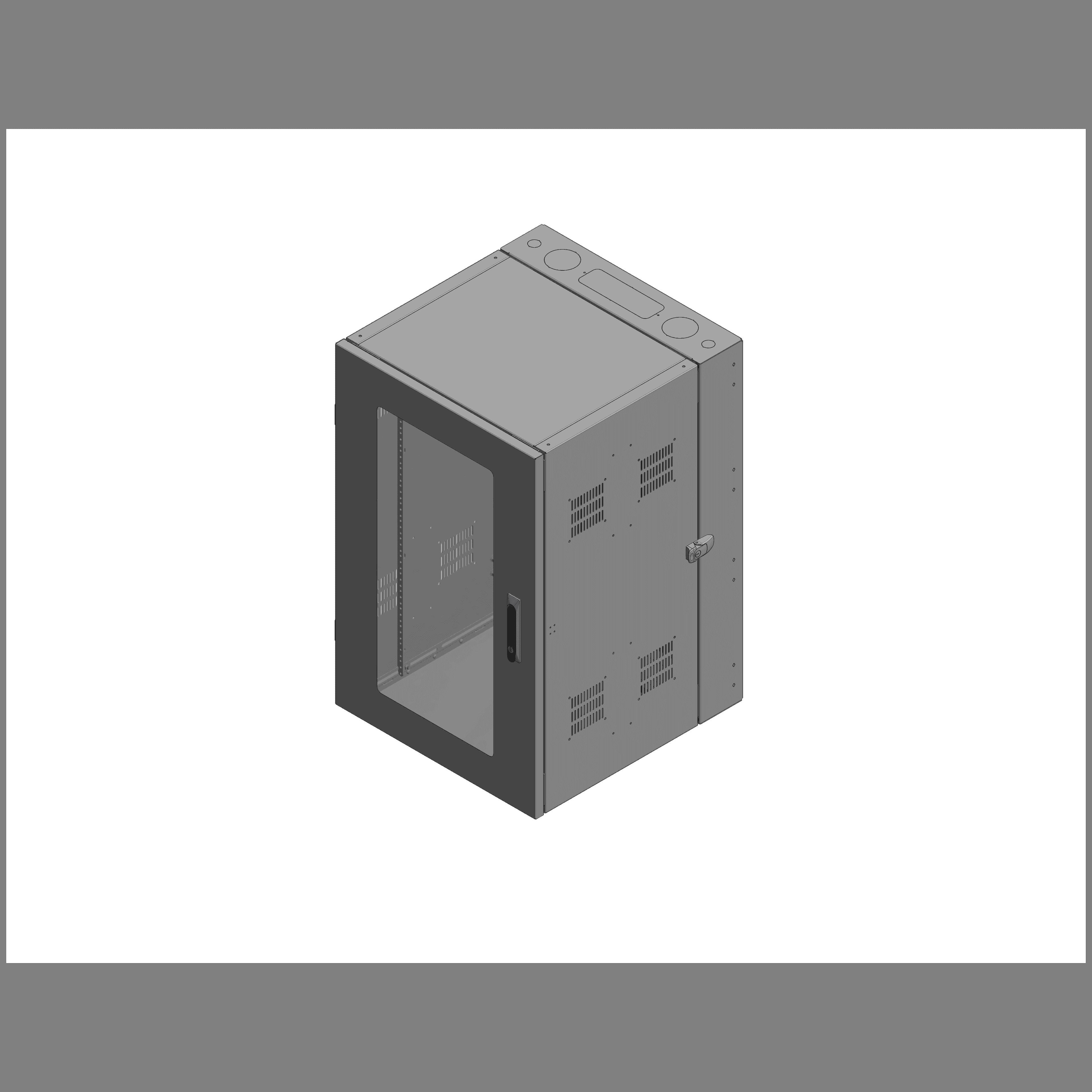 Belden XHW-4806-GD, Two Section Wall Mount Enclosure 48.25 x 6 x 23