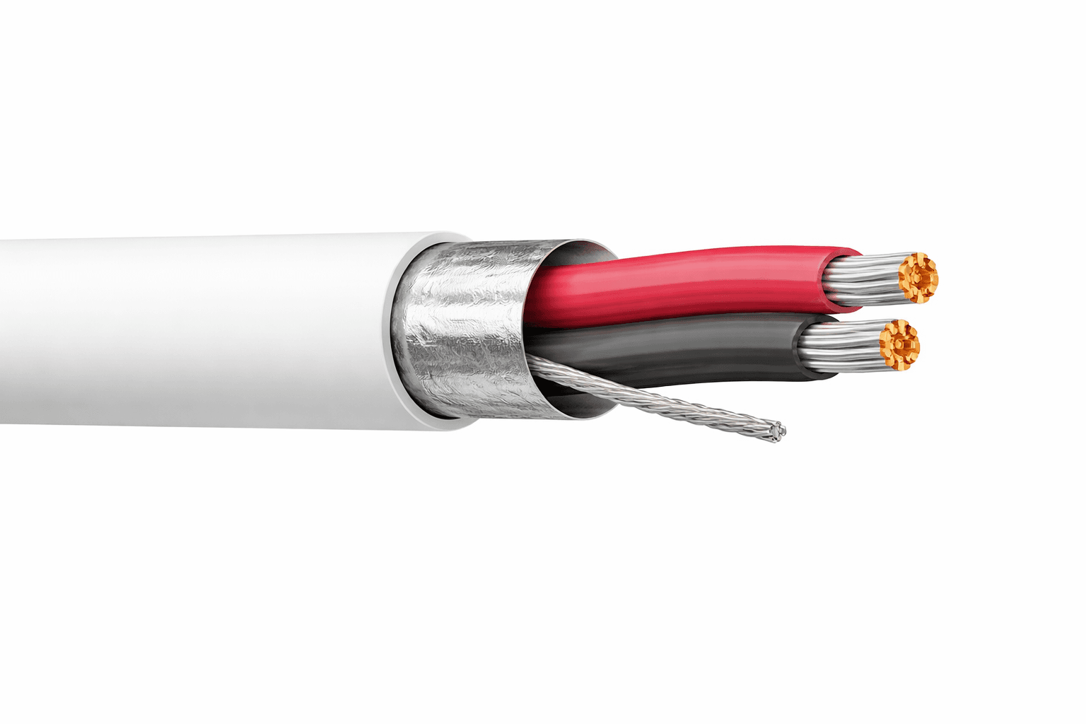 24 AWG 1-Pair FEP/PVC Plenum Shielded Cable