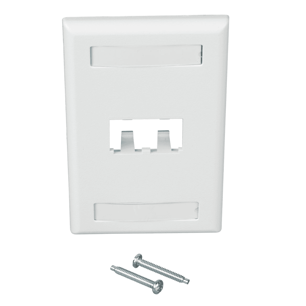 Panduit CFP2WH, Placca frontale Mini Com scarica 1 gang 2 porte bianca