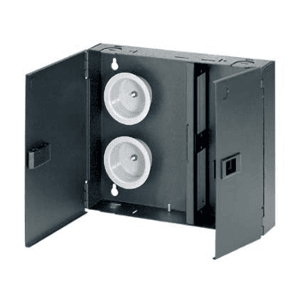 Panduit FWME2, Glasfaser-Gehäuse 2-Port Wandmontage Stahl Schwarz