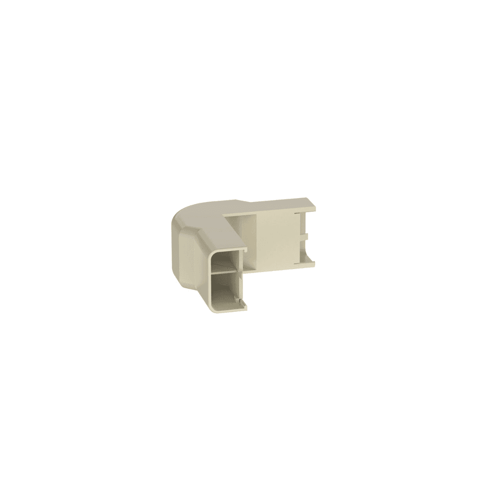 Panduit TF10EI-X, Accesorio de esquina para canaleta de superficie Electric Ivory 0.91 in. de altura