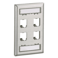 Panduit CFPL3EIY, Mini Com Faceplate 1 Gang 3 Port Electric Ivory