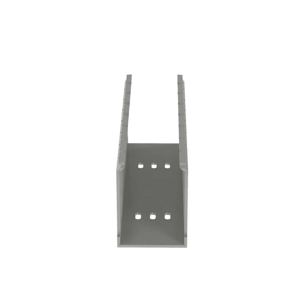 Panduit G2X2LG6-A, Verdrahtungskanal mit breiten Schlitzen, Basis, PVC 6 ft 2.25 in Hellgrau