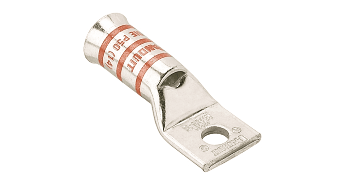 Panduit LCAF6-14-L, Capocorda a compressione P24 6 AWG 1 foro 1/4 in. Blu Rame
