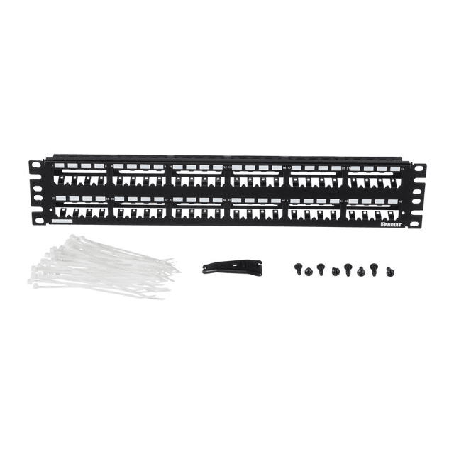 Panduit CP48WSBLY, Patch Panel 48 porte schermato nero 2U