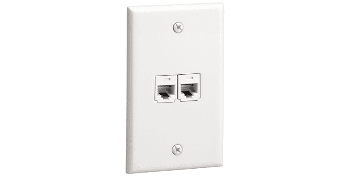 Panduit CFP2EI, placca 1 Gang 2 Port non caricata color Avorio Elettrico