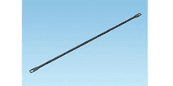 Panduit SRBS19BL-XY, Barra di scarico della trazione in acciaio nero 19 x 0.4 x 0.24 in.