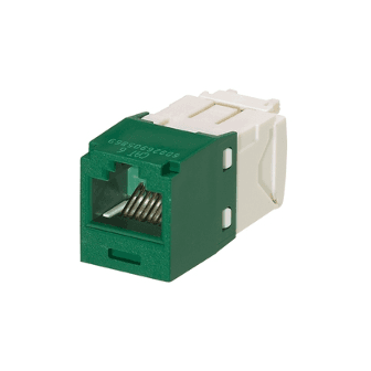 Panduit CJ688TGGR-24, Modulo Jack Cat 6 non schermato 1 porta verde, confezione da 24