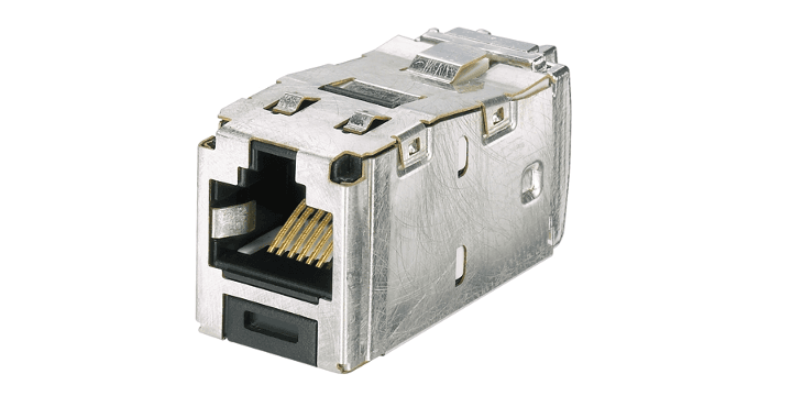 Panduit CJS688TGY-24, Modulo jack Cat 6 schermato STP IDC 1 porta nero, confezione da 24
