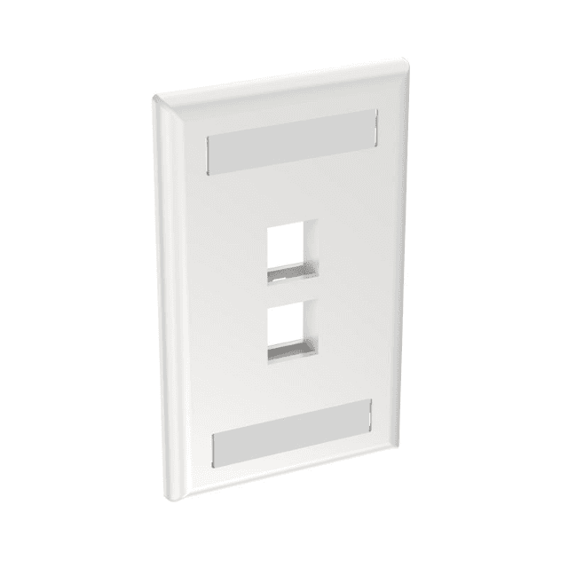 Panduit NK2FNIW, Placa frontal 1 Gang 2 puertos ABS blanco roto