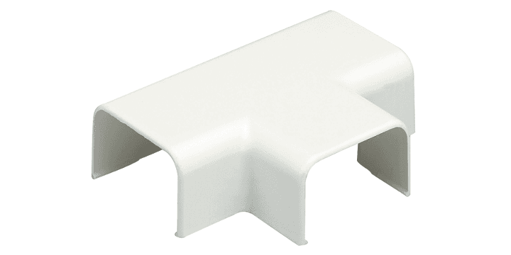 Panduit TF10WH-X, Accesorio en T para canaleta de superficie 0.91 in. de altura total