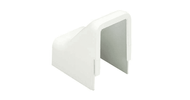 Panduit DCF5WH-X, raccordo terminale per controsoffitto a bassa tensione per canalina a bassa tensione in ABS 50V bianco, confezione da 10