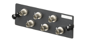 Panduit FAP6WSTZ, Pannello adattatore a caricamento frontale 6 fibra ST nero 6 porte