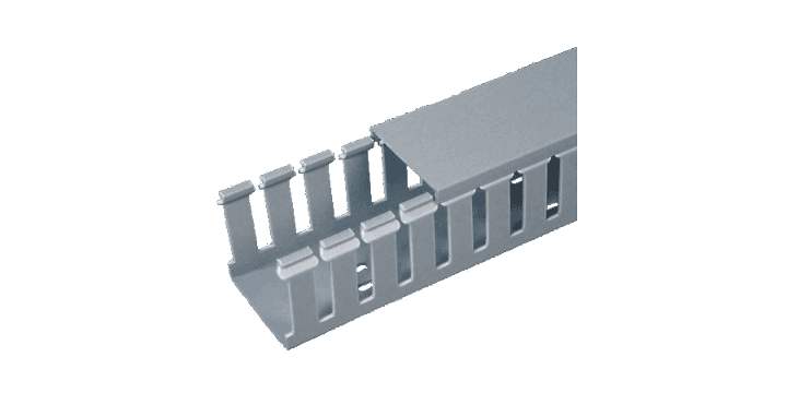 Panduit G1X1LG6, Basis-Verdrahtungskanal PVC 6 ft. Hellgrau
