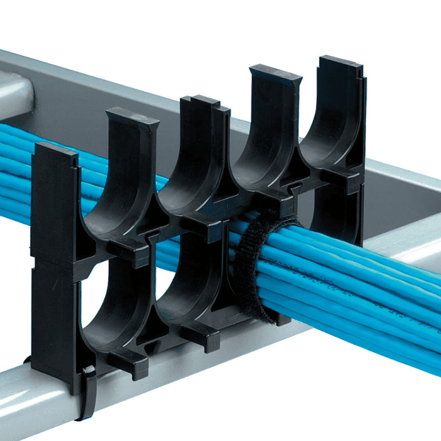 Panduit CRS4-125-X, distanziatore per passerella portacavi nero in Nylon 6.6 rinforzato con fibra di vetro