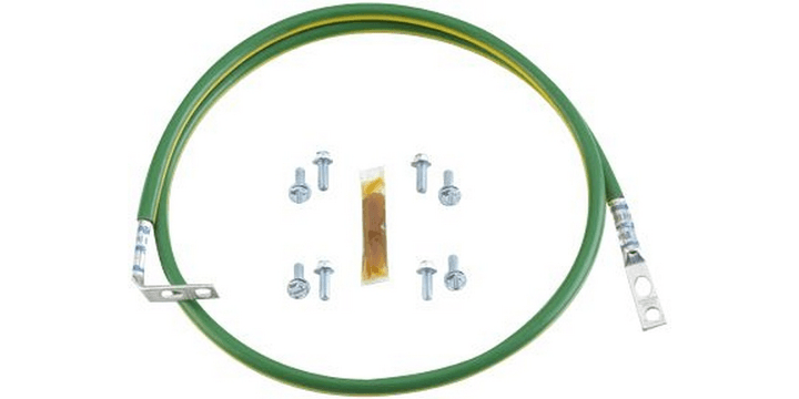 Panduit RGEJ1036PFY, Ponticello di collegamento equipotenziale per apparecchiature #10 AWG 36 in Verde Giallo