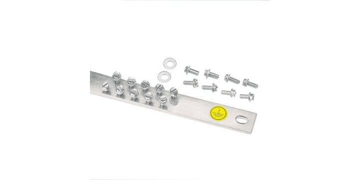 Panduit RGRB19Y, Barra collettrice di messa a terra in rame 1/4 in. 1 in. 1 fori