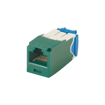 Panduit CJ6X88TGGR, Modulo presa RJ45 Cat 6A non schermato verde