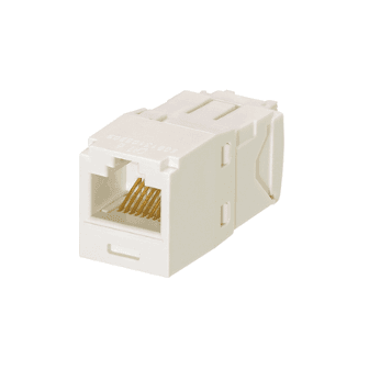 Panduit CJ688TGIW-24, Modulo jack Cat 6 non schermato IDC 1 porta bianco sporco, confezione da 24