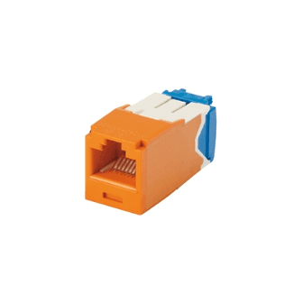Panduit CJ6X88TGOR, Modulo jack Cat 6A non schermato RJ45 1 porta arancione