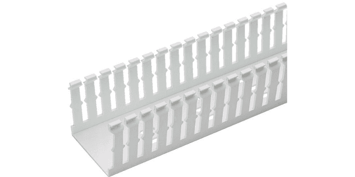 Panduit F1X1WH6, Canale portacavi di base bianco in PVC 6 ft larghezza 1.25 in