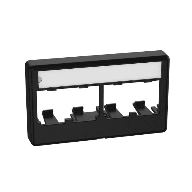 Panduit CFFPA2BL, Placca per mobili 2 porte nera