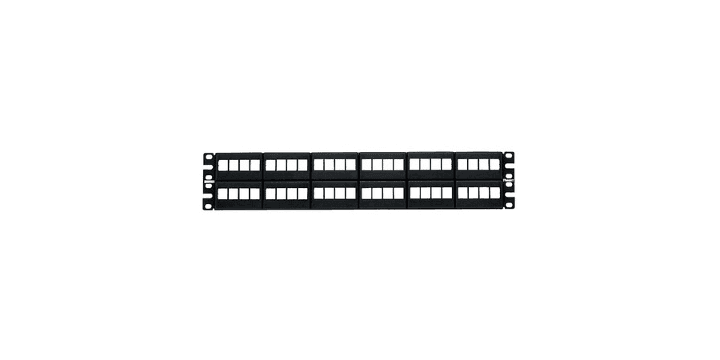 Panduit NKFP48Y, Panel de parcheo empotrado 48 puertos 2U negro