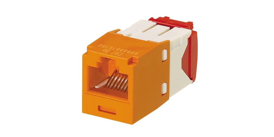 Panduit CJ5E88TGOR, Jack Module Cat 5E Unshielded IDC 1 Port Orange