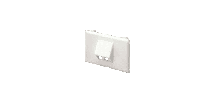 Panduit T70FH2EI, Placa frontal Marfil Eléctrico PVC 2 Puertos 1 Gang