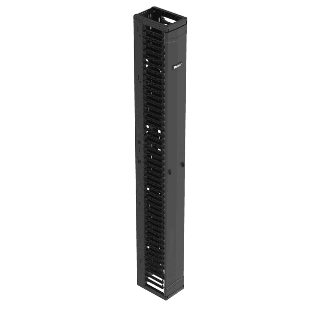 Panduit PR2VFD08, Rack 45U, coperture per gestore cavi verticale monolaterale nero in ABS, include 1 porta e kit hardware